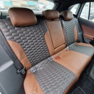 ALFA ROMEO | Design 3 | Black D15 with Brown D29  Honeycomb Pattern